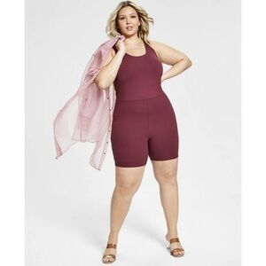 NWOT Nina Parker Scoop Neckline Short Unitard Bodysuit